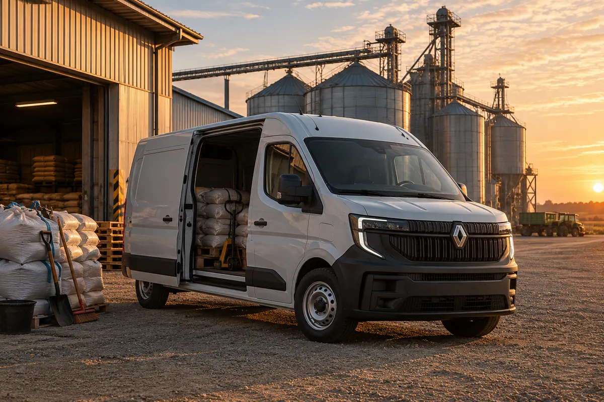 Renault Master біля складу й елеватора